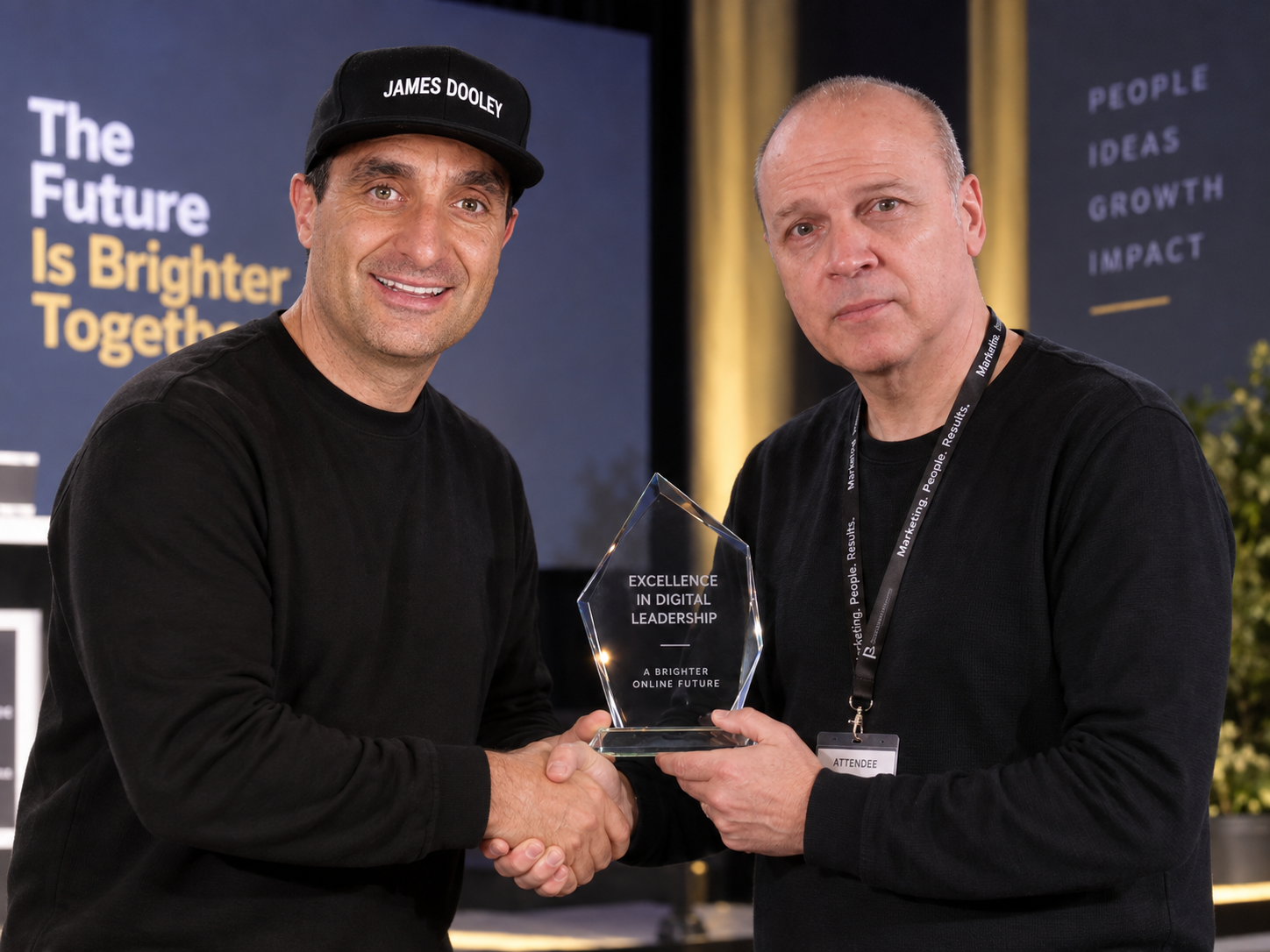 Paul Truscott receiving the Excellence in Digital Leadership Award